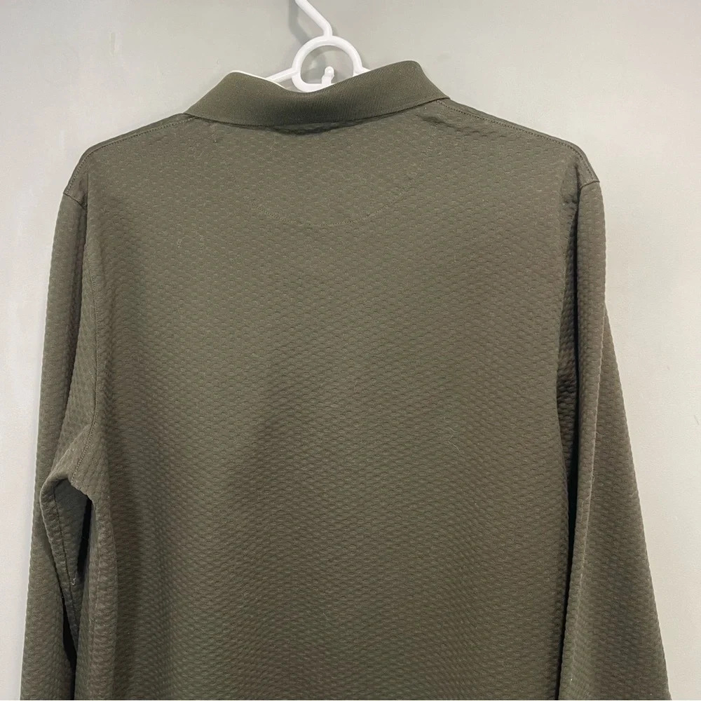 Ted Baker Long Sleeve Green Navy Polo shirt Deluxe size 6 - Picture 6 of 16